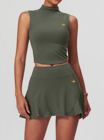 Olive Two Piece Skirt Set